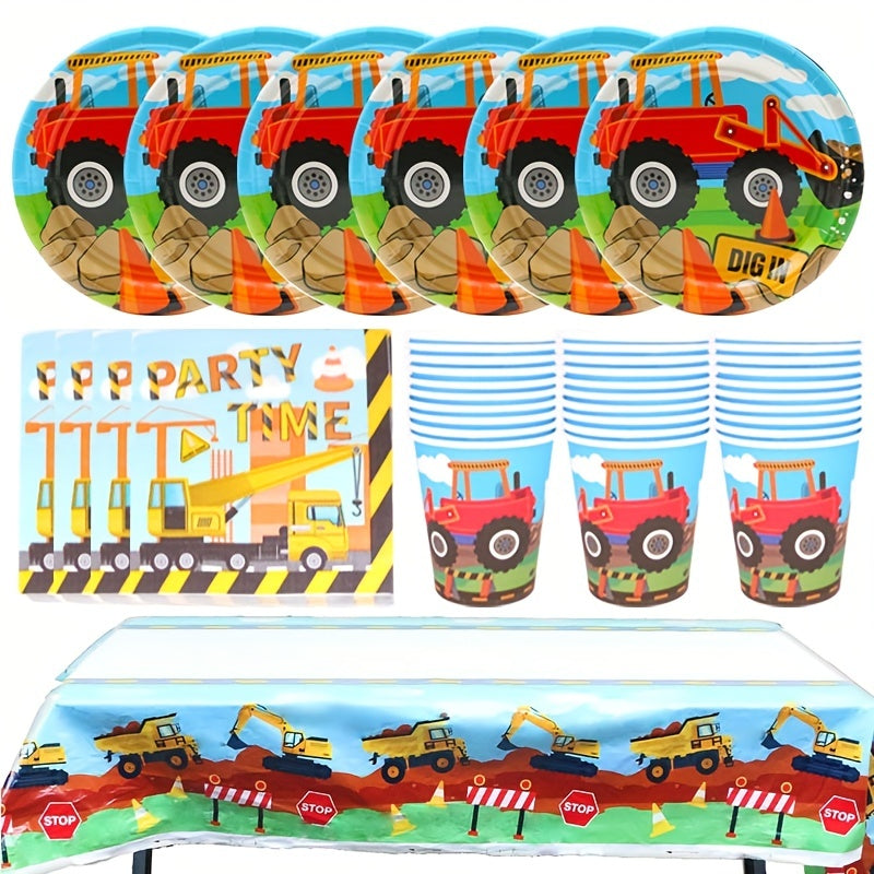 Engineering Truck Party Decoration Set
