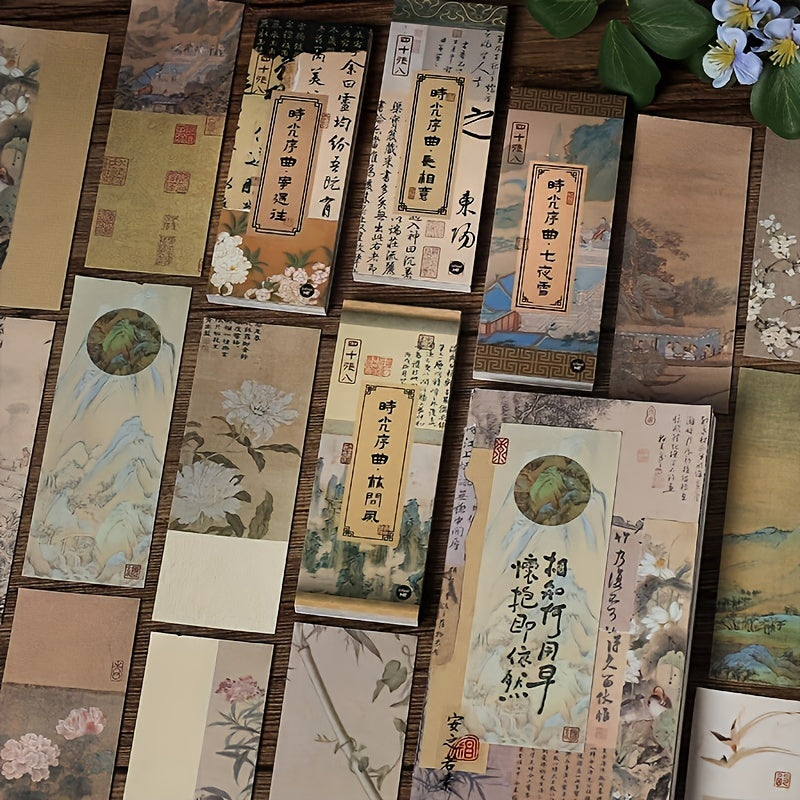 40 Chinese Style Famous Paintings Sticky Notes
