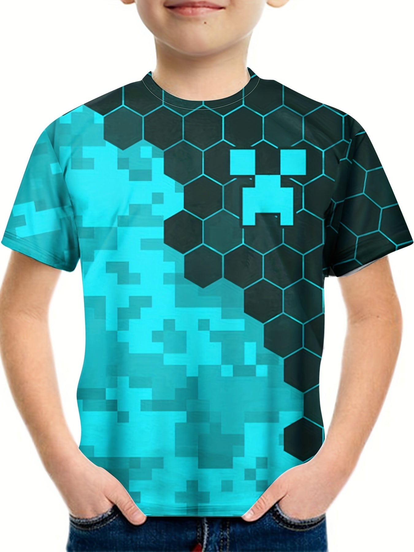 Kids Geo Graphic Street Wear T-shirt - Boys and Girls