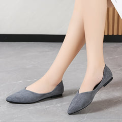 Women's Pointed Toe Ballet Flats Soft Sole Slip On Shoes