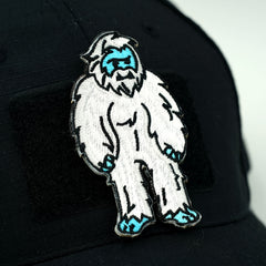 Snow Man Embroidered Morale Patch PVC Applique Fastener Hook & Loop