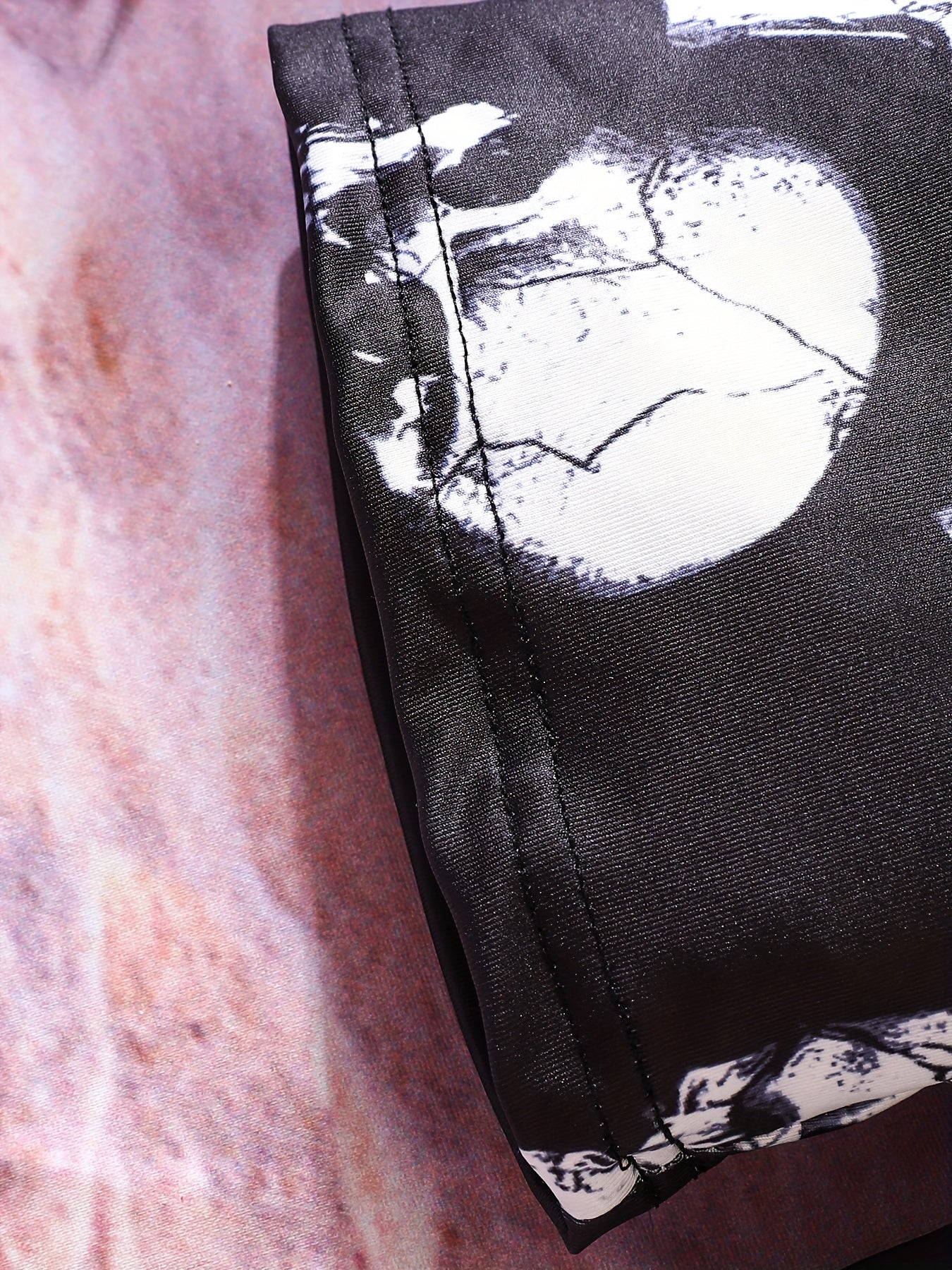 Boys Swimsuit 2 Piece Skull Print Shorts & Swim Cap