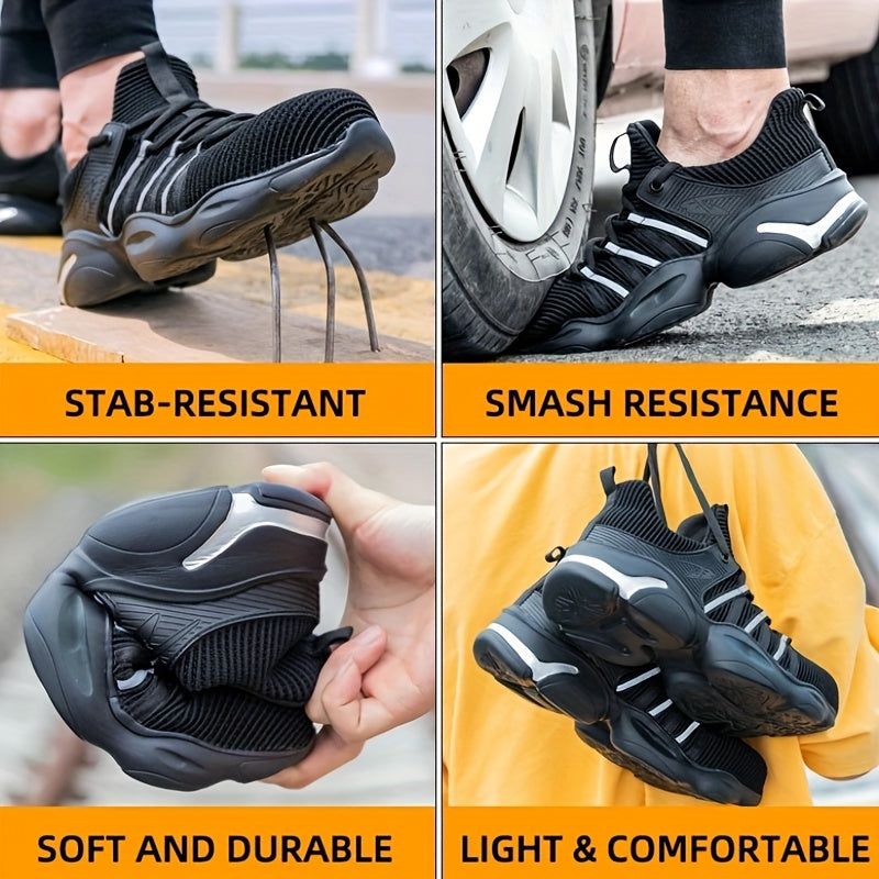 Men's Steel Toe Work Safety Shoes Lightweight Construction Sneakers