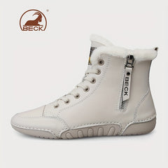 Women's Winter Fleece Lined Outdoor Boots Zipper Anti slip Ankle Boots
