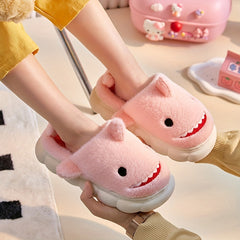 Shark Cartoon Slipper Fluffy Warm Non-slip Indoor Shoes