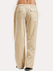 Men's Breathable Cotton Joggers Classic Drawstring Pants
