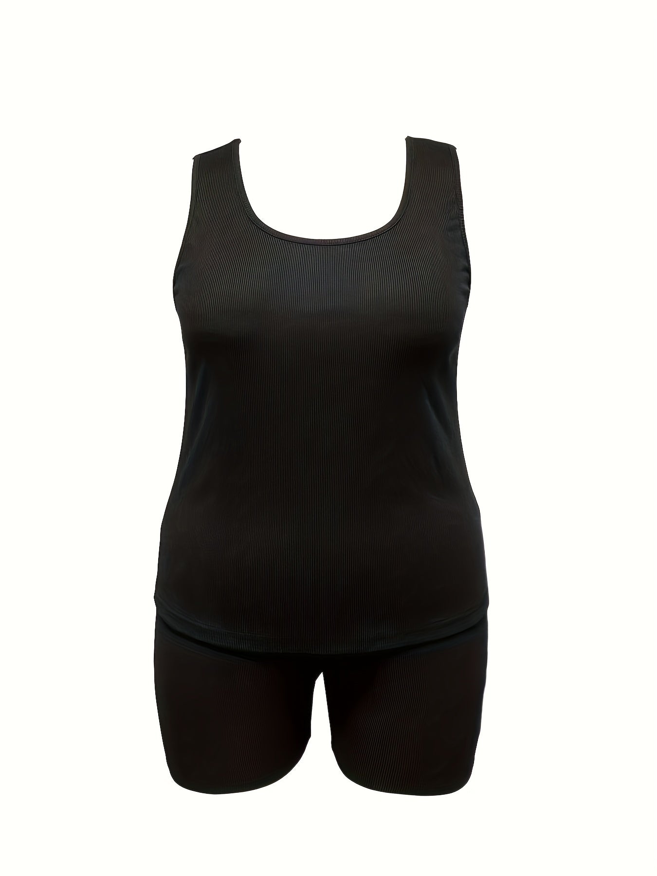 Solid Tank Top & Shorts Pajamas Set