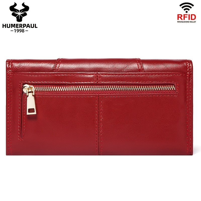 Stylish Women's Wallet with Large Capacity and Zipper Closure