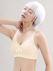 Seamless Wireless Push Up Bra Breathable Comfy Lingerie Underwear