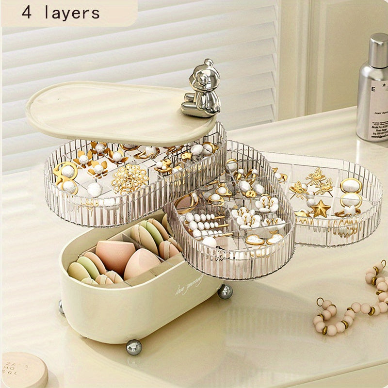 Rotating Desktop Jewelry Storage Box Display Box