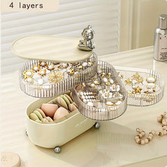 Rotating Desktop Jewelry Storage Box Display Box