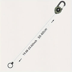 4pcs Retractable Wire Rope Keychain w/ Anti Lost Buckle