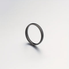 4MM Wide Stainless Steel Ring Glossy Inner And Outer Arc Jewelry