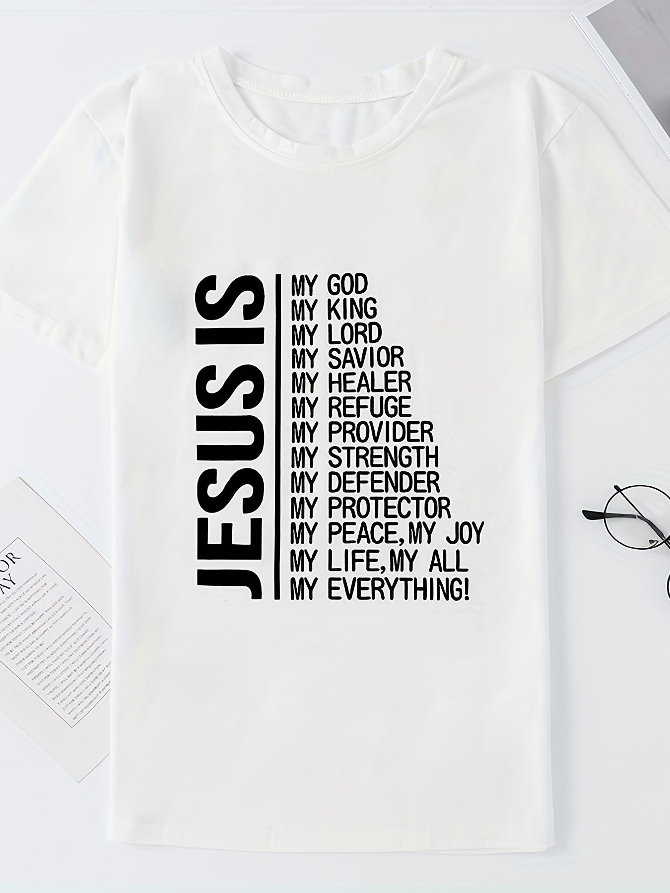 Letter Graphic Round Neck Casual Sports T shirts