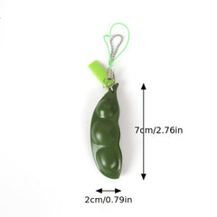 Squeeze Bean Keychain Decompression Toy Creative Keyring Pendant