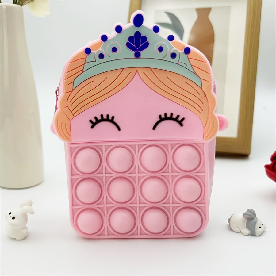 Girls Silicone Princess Crossbody Bag Shoulder Bag Coin Purse Wallet