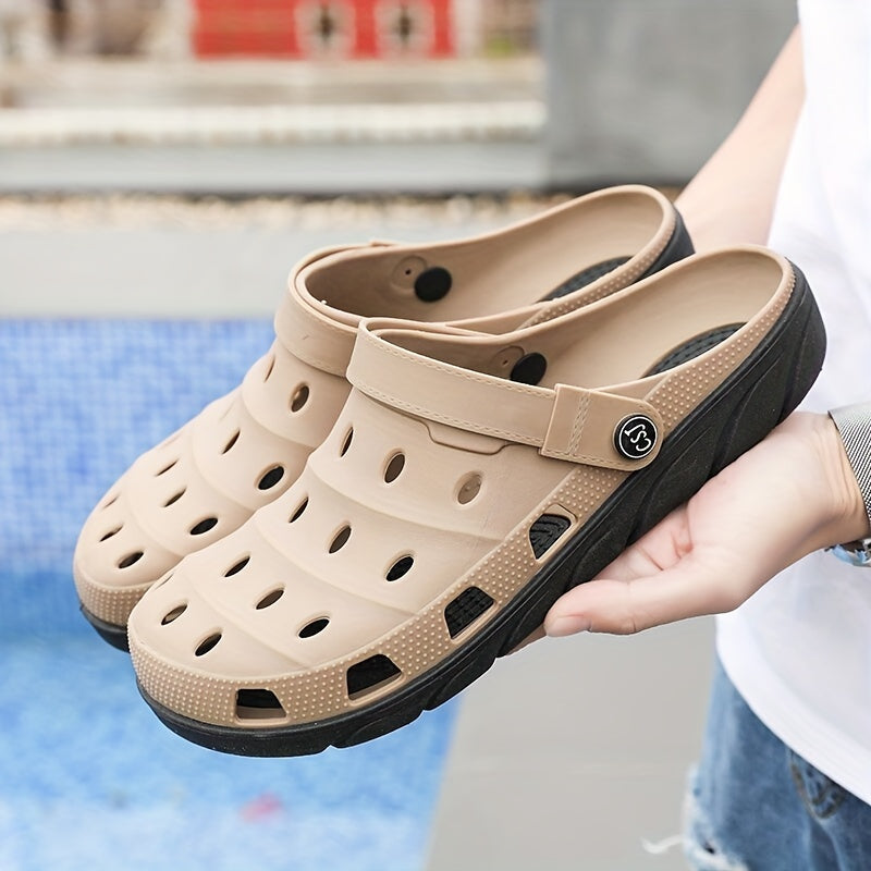 Men's Lightweight Comfy Clogs Hollow Out Non Slip Garden Shoes