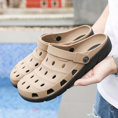 Men's Lightweight Comfy Clogs Hollow Out Non Slip Garden Shoes