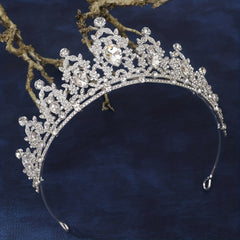 Alloy Inlaid Rhinestone Golden Hair Crown Wedding Tiara Crystal