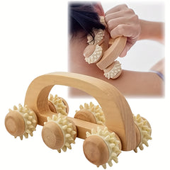 Wooden Roller Massager for Muscle Relaxation & Stress Relief