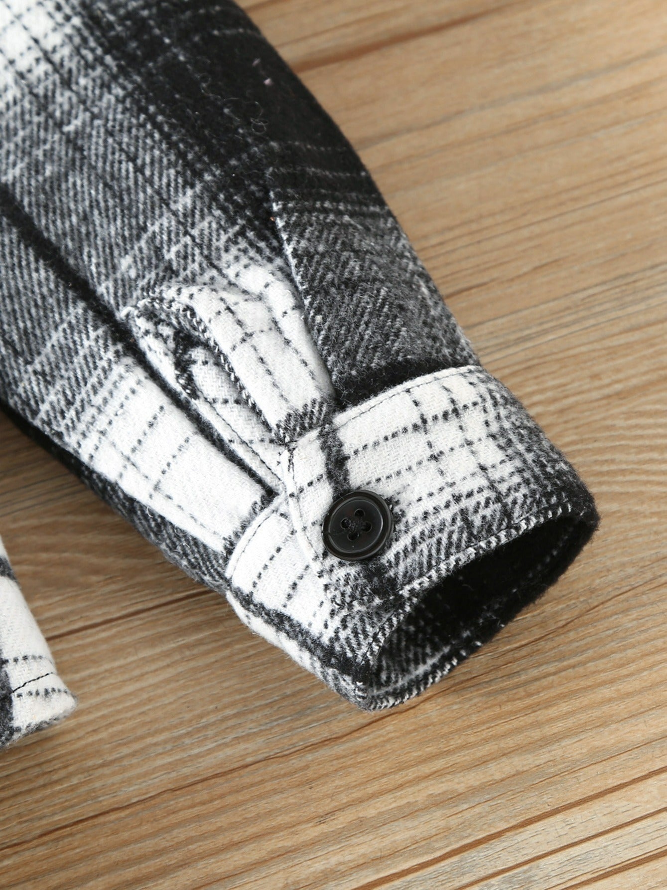 Toddler Boys Plaid Hooded Coat