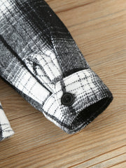 Toddler Boys Plaid Hooded Coat