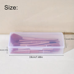 Portable Makeup Brush Storage Box Large Capacity for Travel Dustproof