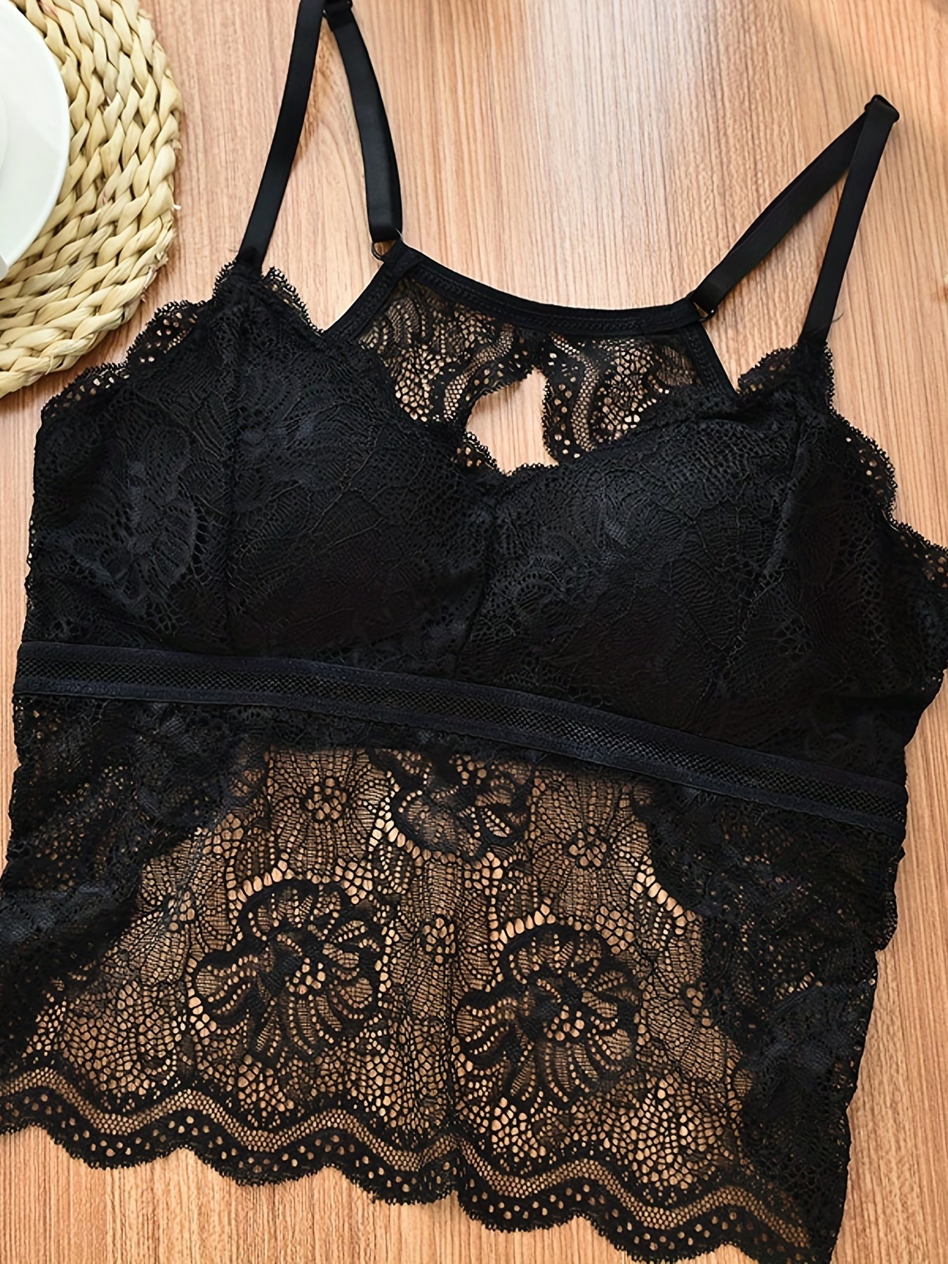 Floral Lace Cami Top Backless Women's Lingerie