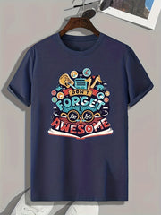 Men's Awesome Print Graphic T-shirt Casual Tee For Summer