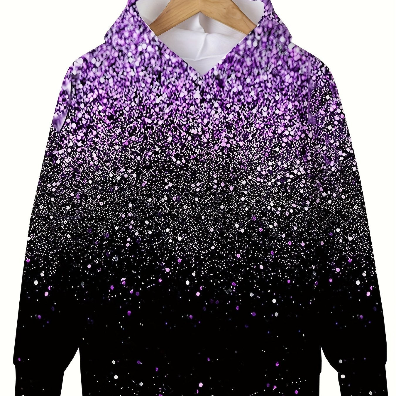 Gradient Sequin Effect Hooded Sweatshirt Boys Girls Kids Clothes Sports