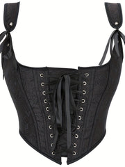 Lace Up Body Shaper Corset Zip Tank Tummy Control