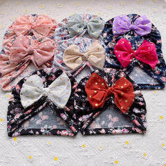 Breathable Floral Baby Hat with Sequin - 8pcs