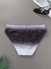 Shark Print Men's Swimsuit Brief Quick Dry Swim Briefs Bikini Swimwear
