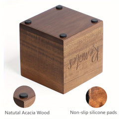 Wooden Remote Control Stationery Storage Box for Household Organization