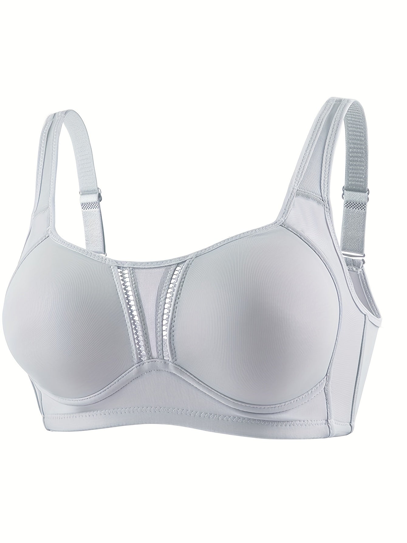 Mesh Stitching Wireless Bras Comfy & Breathable Intimates Bra