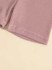 4pcs Girls Waffle Cotton Shorts Set Elastic Waist Comfy Dance Ballet Skirt Under