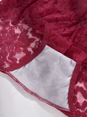 3pcs Floral Lace Briefs Sexy Intimates Panties Women's Lingerie