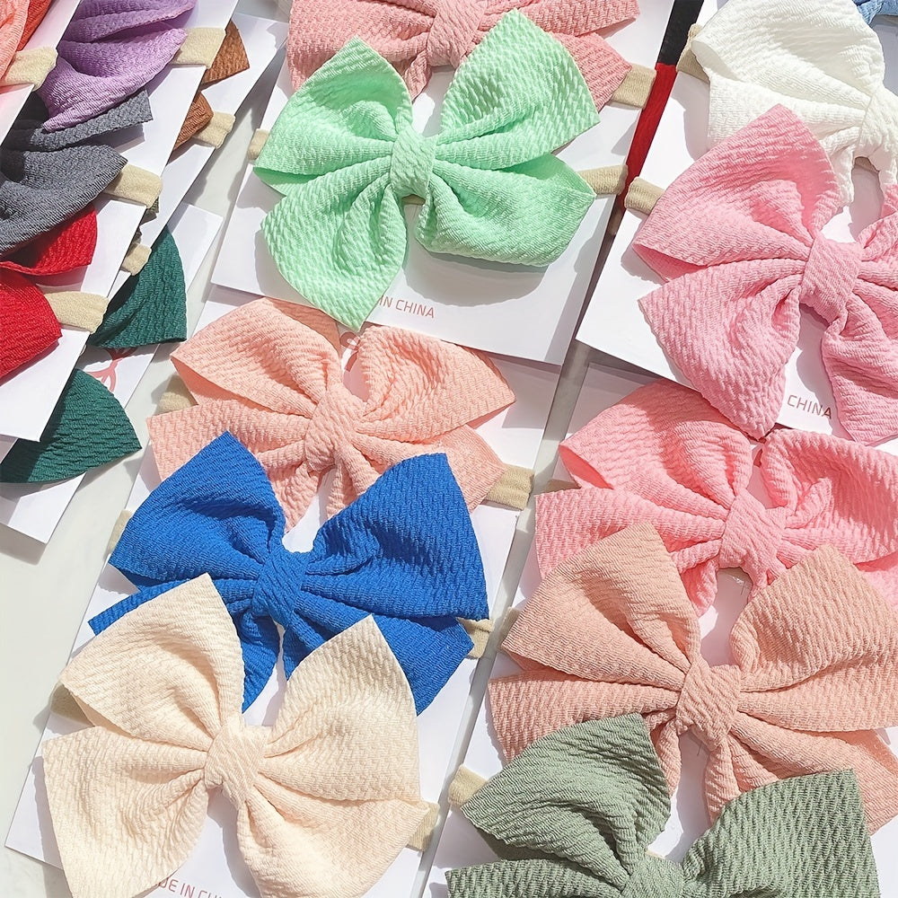 3pcs Baby Girls Bowknot Elastic Headband Hair Accessories