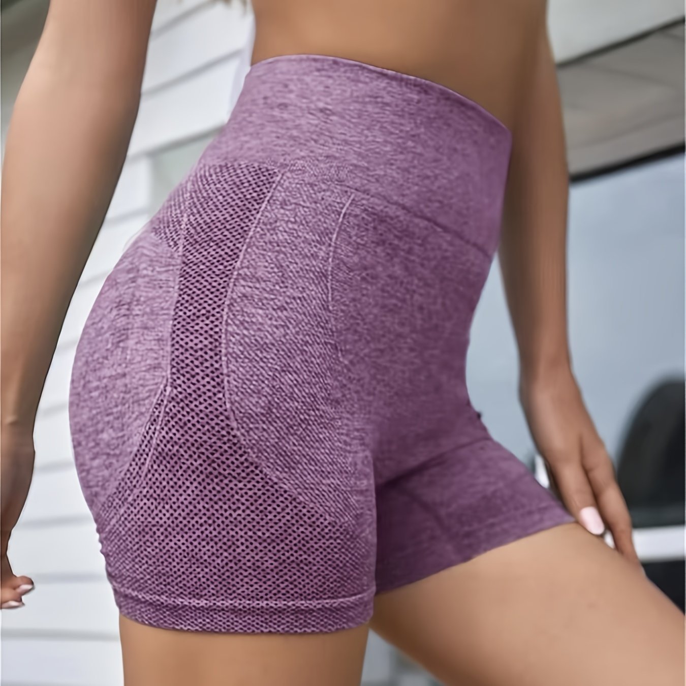 High Waist Breathable Yoga Sporty Short Tummy Control Butt Lifting