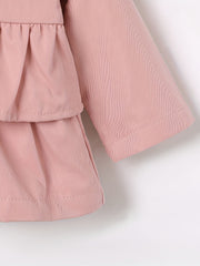 Cute Toddler Girls' Ruffle Trim Hooded Coat