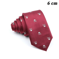 Casual Slim Halloween Party Polyester Skull Tie