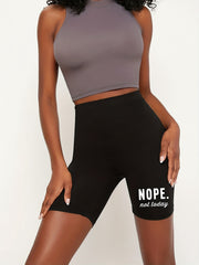High Waist Skinny Biker Shorts for Women