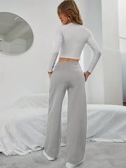 Wide Leg Drawstring High Waist Sweatpants