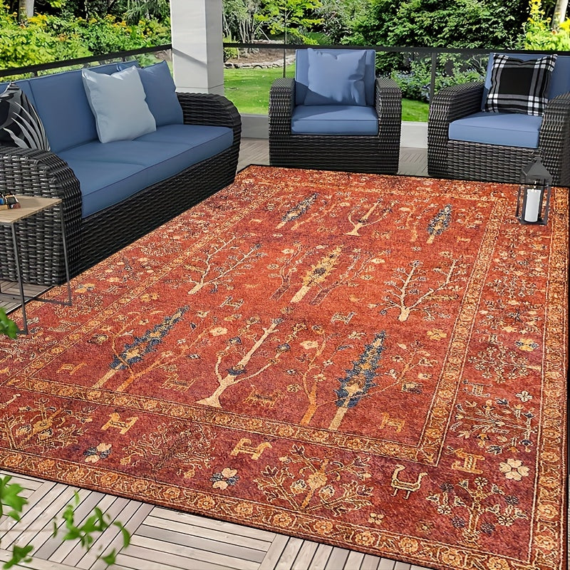 Boho Print Non-slip Rug Washable Carpet for Living Room Bedroom