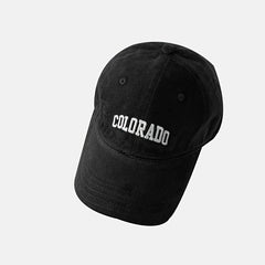 COLORADO Embroidery Baseball Cap Solid Hip Hop Sun Hat Lightweight Sports Hat
