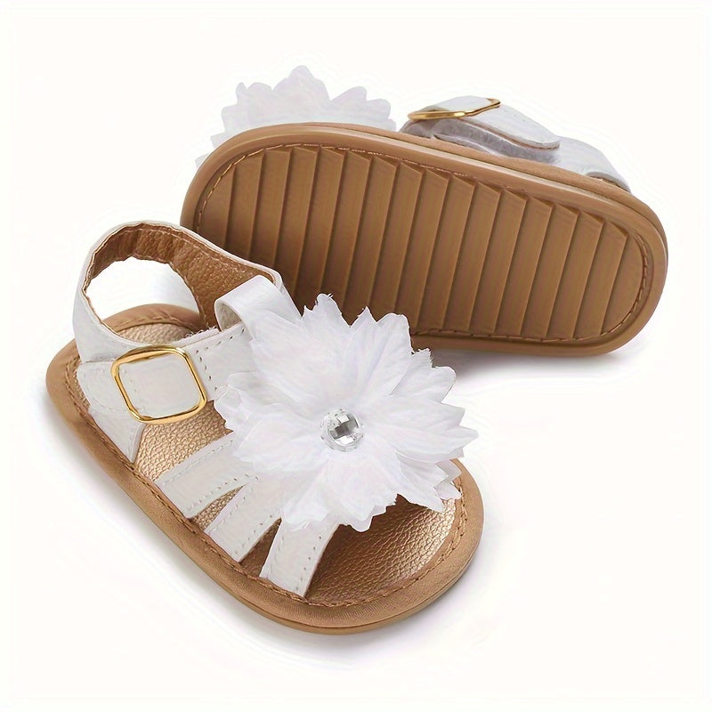 Baby Girls Flower Open Toe Sandals Lightweight Anti Slip Sandals