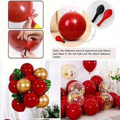 Red Golden Balloon Garland Wedding Christmas Birthday Party Decoration