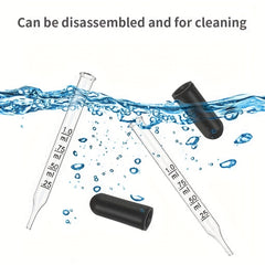 1ml Glass Dropper Pipette Rubber Tip Straight Pointed Easy Measuring