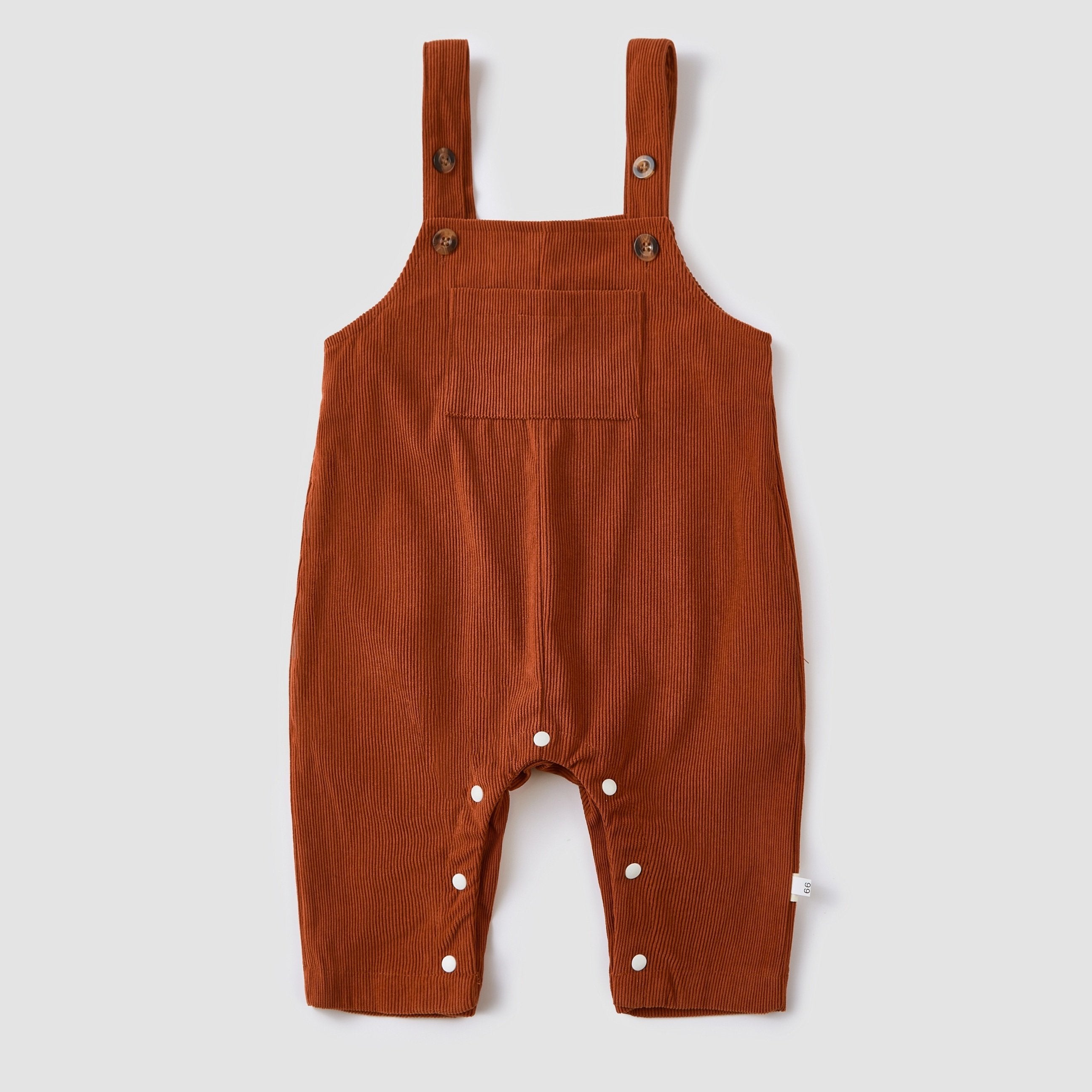 Autumn Baby Cotton Overalls Solid Bodysuit with Pockets