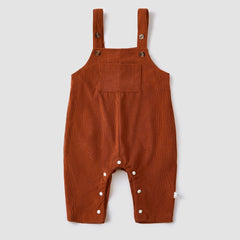 Autumn Baby Cotton Overalls Solid Bodysuit with Pockets